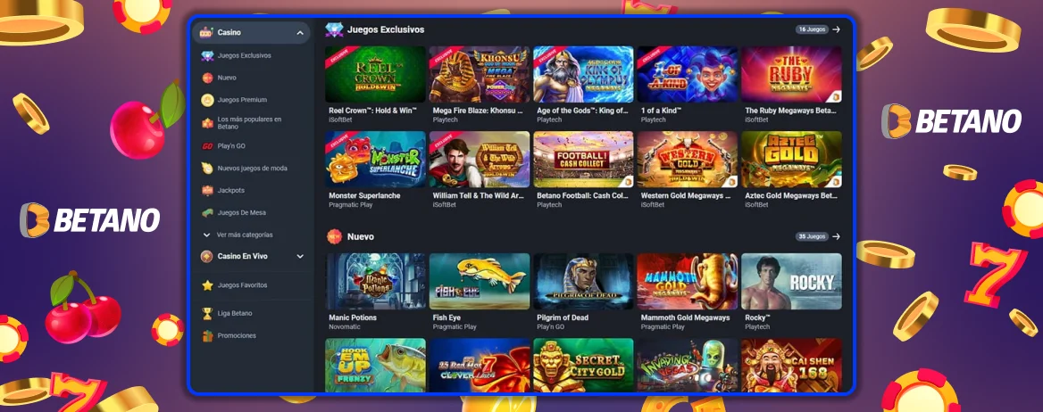 Melhores jogos do cassino Betano
