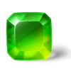 Joia quadrada verde